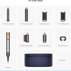 Dyson Airwrap Complete Set — Gray and Copper with Navy Case